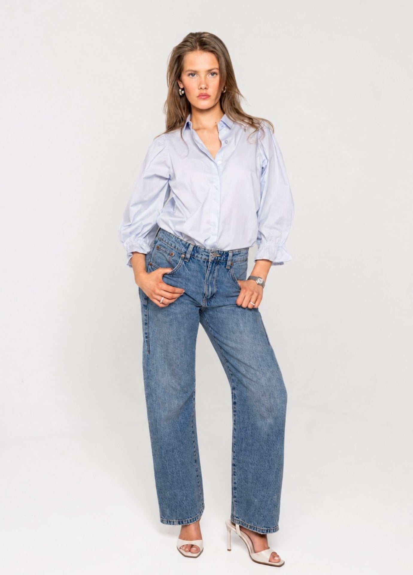 トップス MARNO Amy shirt Blue Amy Shirt Pretty Blue – MISSMAYA NORWAY
