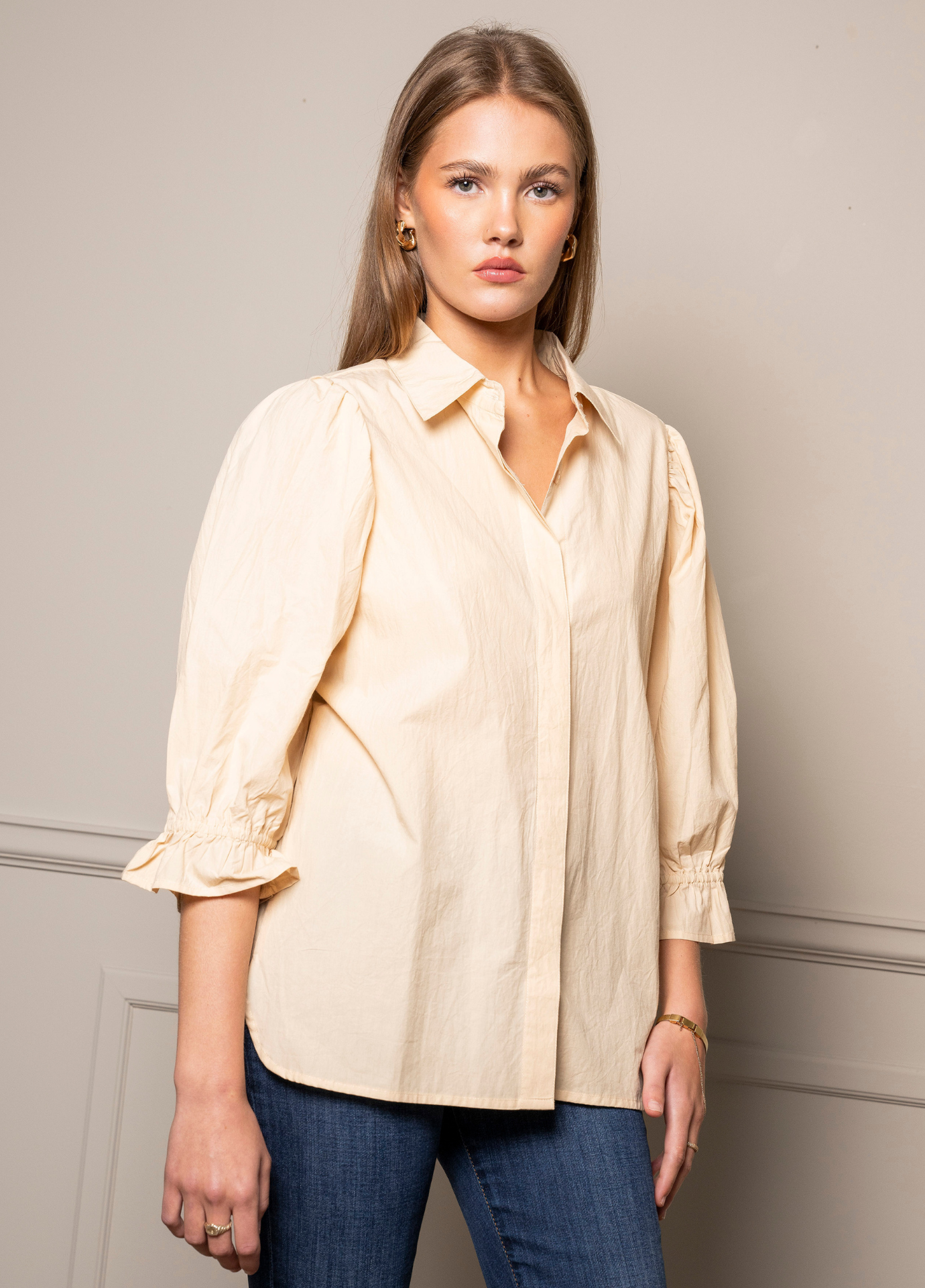 Amy Shirt Lemon Poplin – MISSMAYA NORWAY