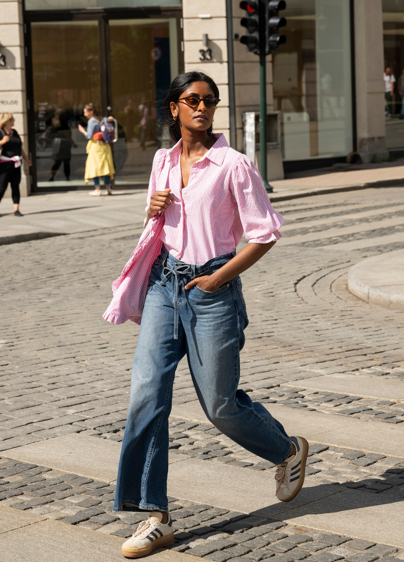 Amy Shirt Pink Seersucker – MISSMAYA NORWAY