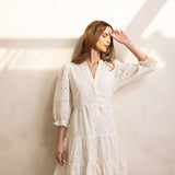 Lucy Dress Vanilla Gardenia