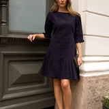 Rita Dress Midnight Corduroy