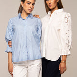 Amy Embroidered Shirt Sugar White Poplin