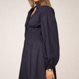 Latika Dress Marine Poplin