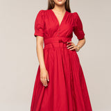 Maria Dress City Red Poplin