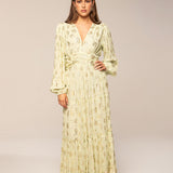 Noor Maxi Dress Lime Georgette