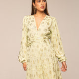 Noor Maxi Dress Lime Georgette