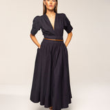 Maria Dress Marine Poplin