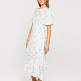 Johanna Dress Blue Fleur Linen