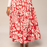 Astrid Skirt Rosso Fiore