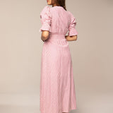 Andrea Dress Pink Seersucker