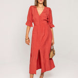 Andrea Dress Candid Apple Linen