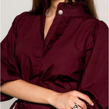 Ella Blouse Rich Maroon
