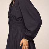 Latika Dress Marine Poplin