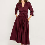 Maria Dress Rich Maroon