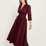 Maria Dress Rich Maroon