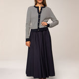 Molly Cardigan Navy Stripe