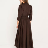 Maria Dress Chocolate Poplin