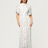 Heena Dress Blue Fleur Georgette