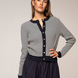 Molly Cardigan Navy Stripe