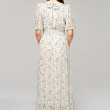 Heena Dress Blue Fleur Georgette