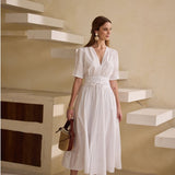 Maria Dress Sugar White Poplin
