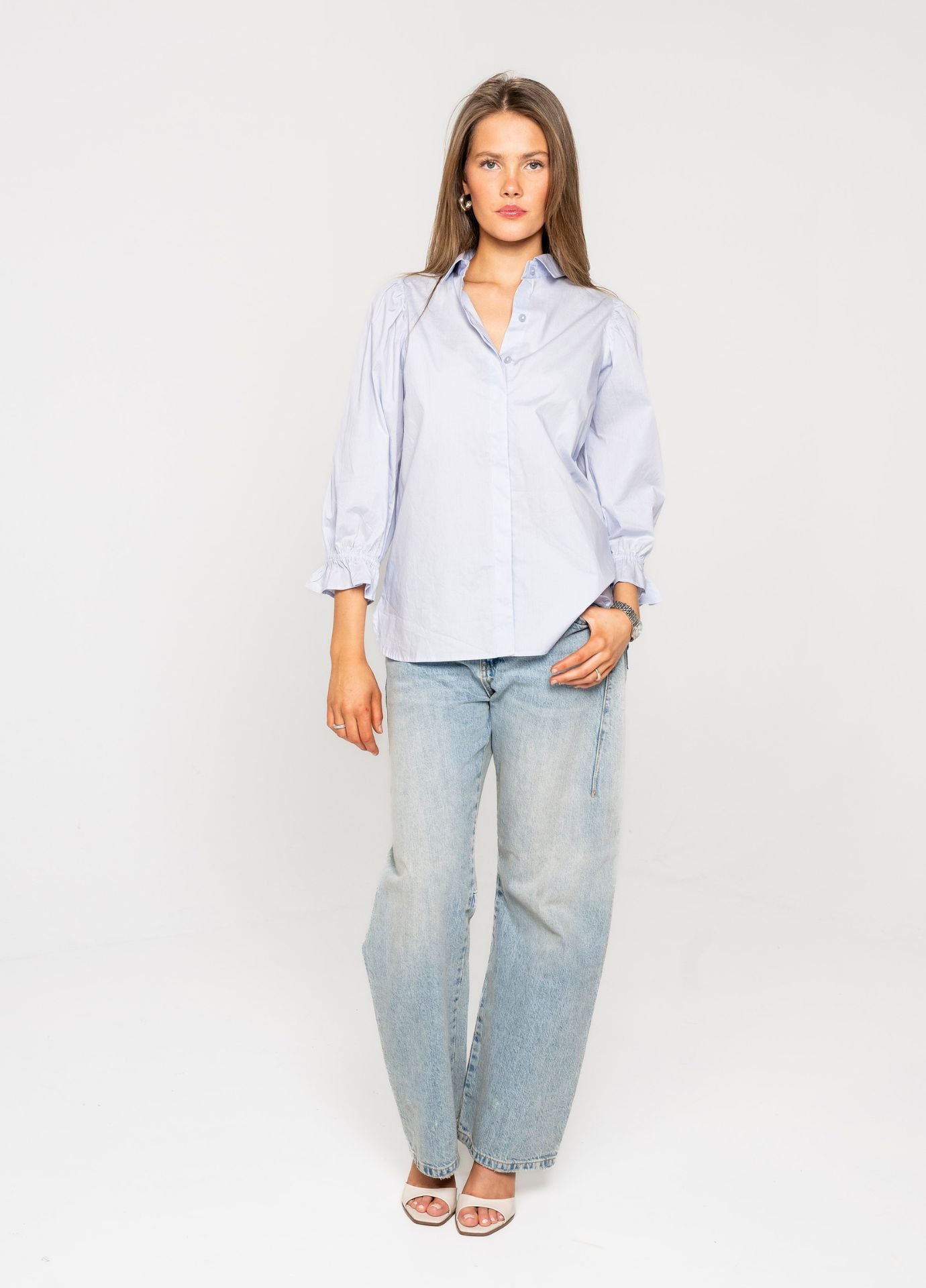 Amy Shirt Pretty Blue – MISSMAYA NORWAY