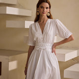 Maria Dress Sugar White Poplin