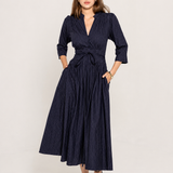 Maria Dress Pinstripe
