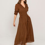 Madison Dress Bisque Lurex