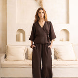 Elida Pant Espresso Linen