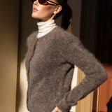 Ulla Mohair Cardigan Taupe