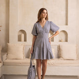 Bianca Dress Misty Blue