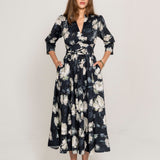 Maria Dress Blue Garden