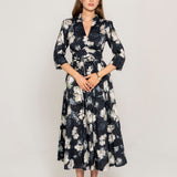 Maria Dress Blue Garden