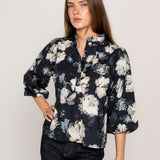 Ella Blouse Blue Garden