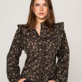Maya Blouse Beige Botanic