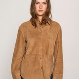Alessandra Suede Shirt Bisquit