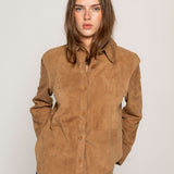 Alessandra Suede Shirt Bisquit