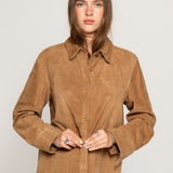 Alessandra Suede Shirt Bisquit