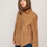 Alessandra Suede Shirt Bisquit