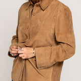 Alessandra Suede Shirt Bisquit