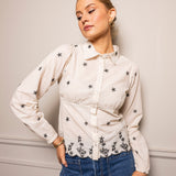 Live Blouse Buttercream Embroidery