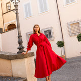 Astrid Skirt City Red Poplin (PRE-ORDER. DEL: WEEK 3)