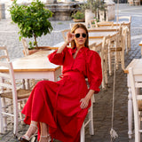 Astrid Skirt City Red Poplin (PRE-ORDER. DEL: WEEK 3)