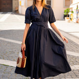 Maria Dress Marine Poplin (PRE-ORDER. DEL: WEEK 3)