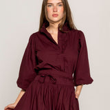 Ella Blouse Rich Maroon