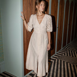 Andrea Dress Biscotti Linen