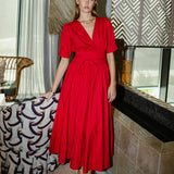 Maria Dress City Red Poplin (PRE-ORDER. DEL: WEEK 3)