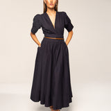 Maria Dress Marine Poplin