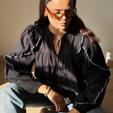 Sabina Blouse Ebony Broderie